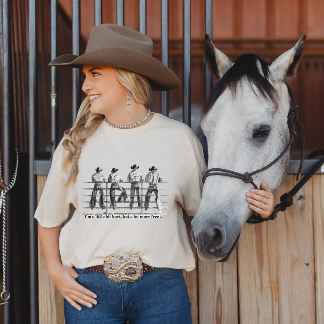 Im a little bit hurt, but a lot more free cowboy butts tee