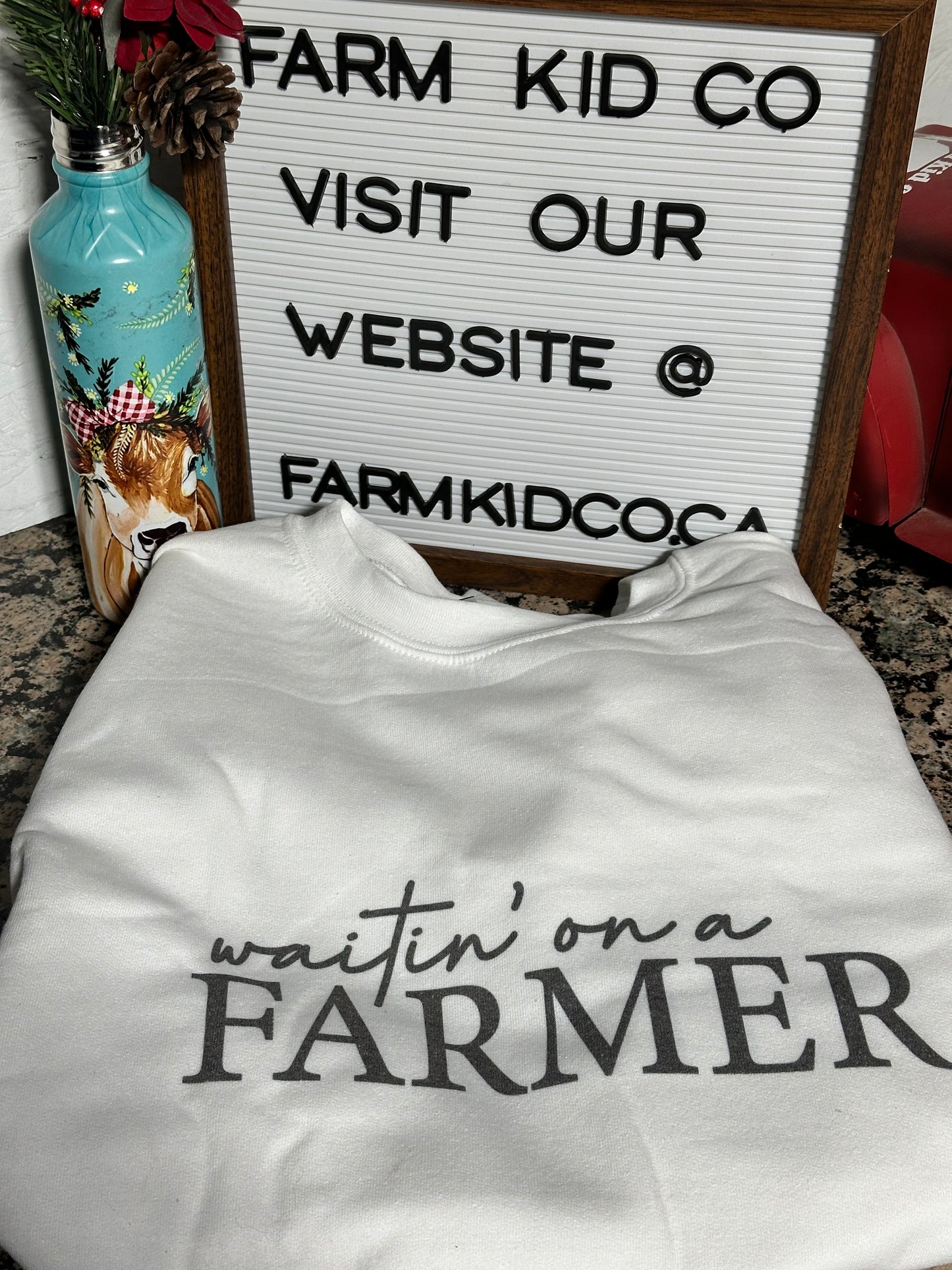 Waitin’ on A Farmer  CREWNECK SIZE LARGE 25% OFF