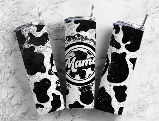 Mamma Cow Print Tumbler