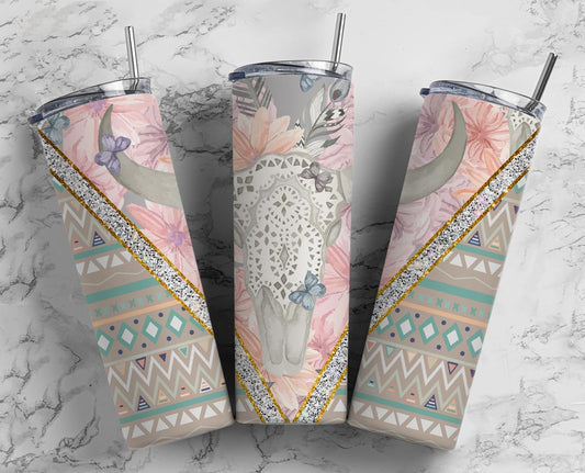 Skull Pastel Colour Tumbler