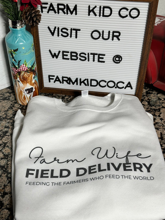 Farmers Wife Field Delivery CREWNECK SIZE LARGE 25% OFF