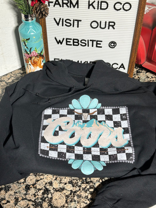 Checkered Coors HOODIE SIZE MEDIUM 25% OFF