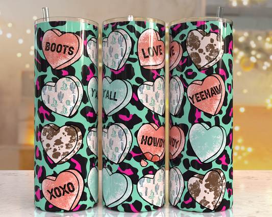 Country Lingo Hearts Tumbler