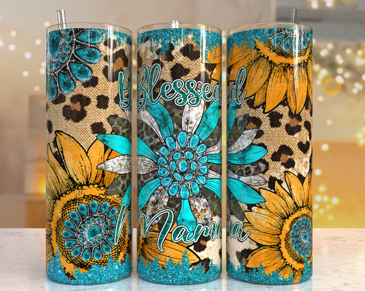 Blessed Momma Sunflowers Tumbler