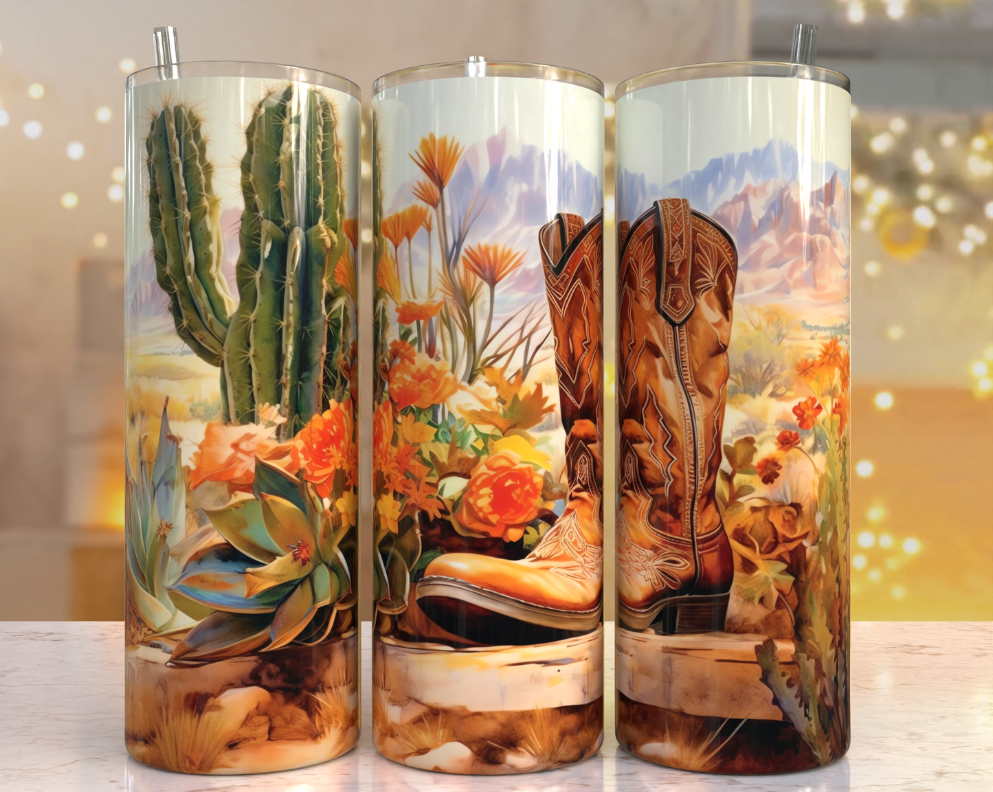 Cowboy Boots and Cactus's Tumblers