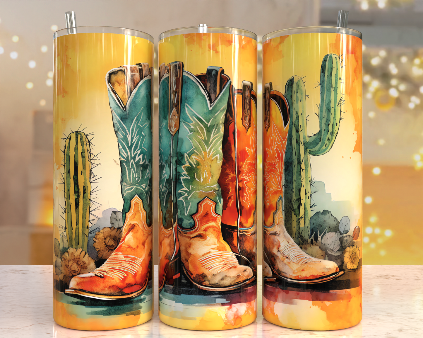 Cowboy Boots and Cactus's Tumblers