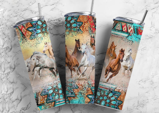 Horses and Gems Tumbler