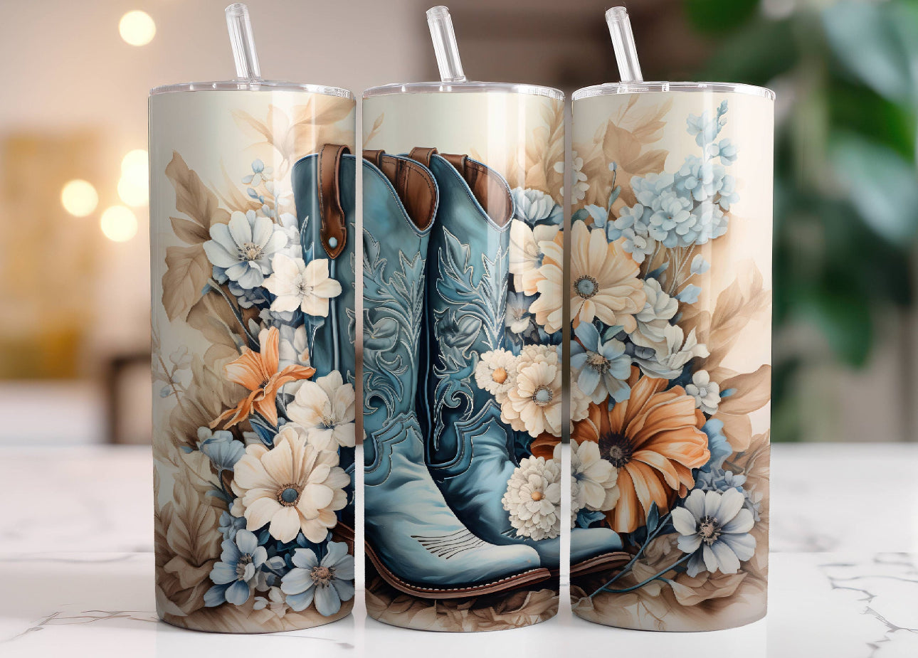 Little Blue Boots Tumbler