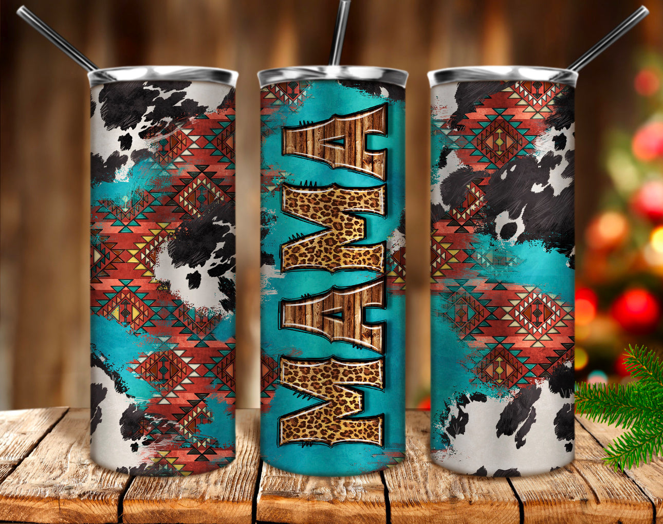 Mama Cowhide and Aztec Tumbler