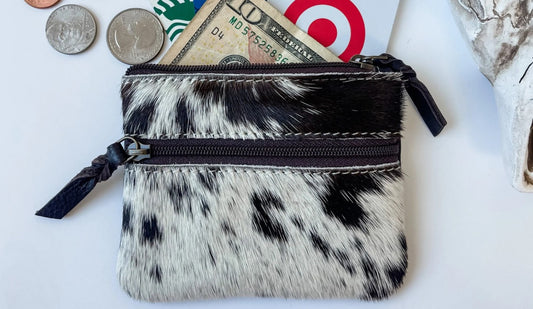 Cowhide Coin Pouches