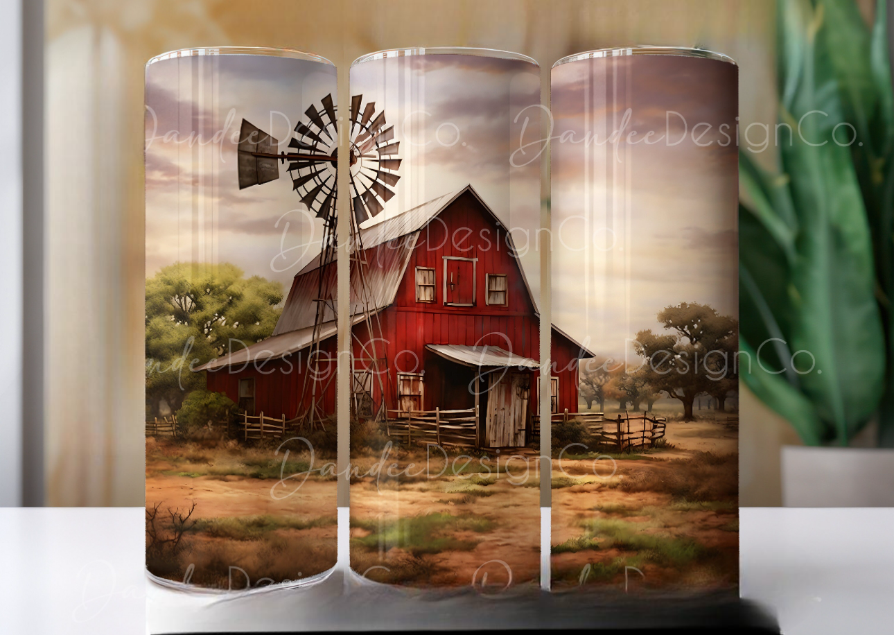 Barnyard Scene Tumbler