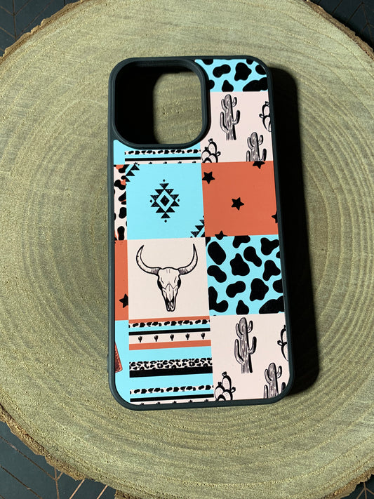 Checkered western print Phone Case