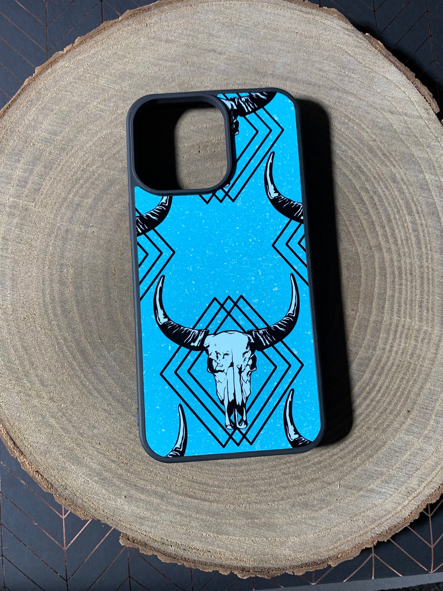 LongHorn Turquoise Print Phone Case