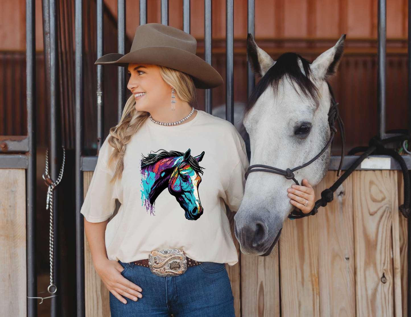 Double Impression Horse Art TEE SHIRTS ( 6 Styles)