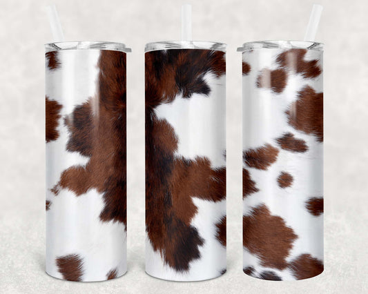 Brown Cowhide Tumbler