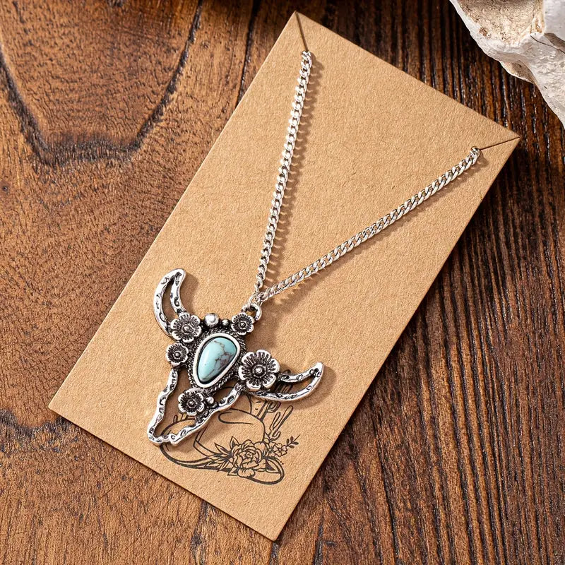 Turquoise Bull Necklace