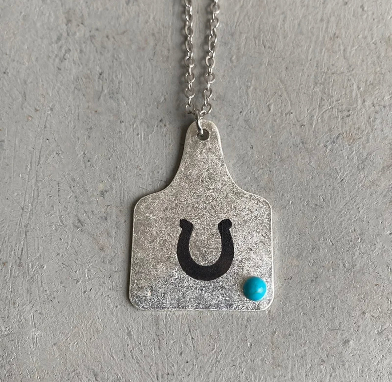 Cow tag Metal Necklace