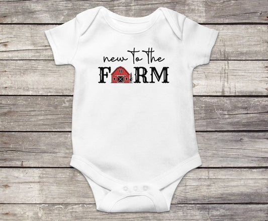 Baby Onesie-NEW TO THE FARM