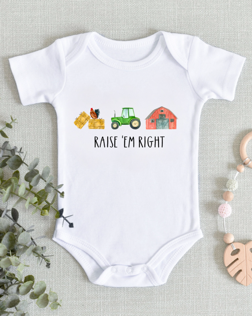 Baby Onesie- RAISE EM' RIGHT