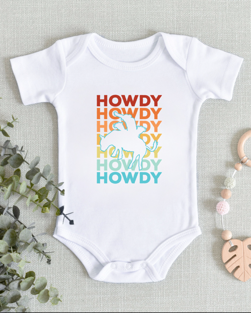 Baby Onesie- HOWDY BULL RIDER